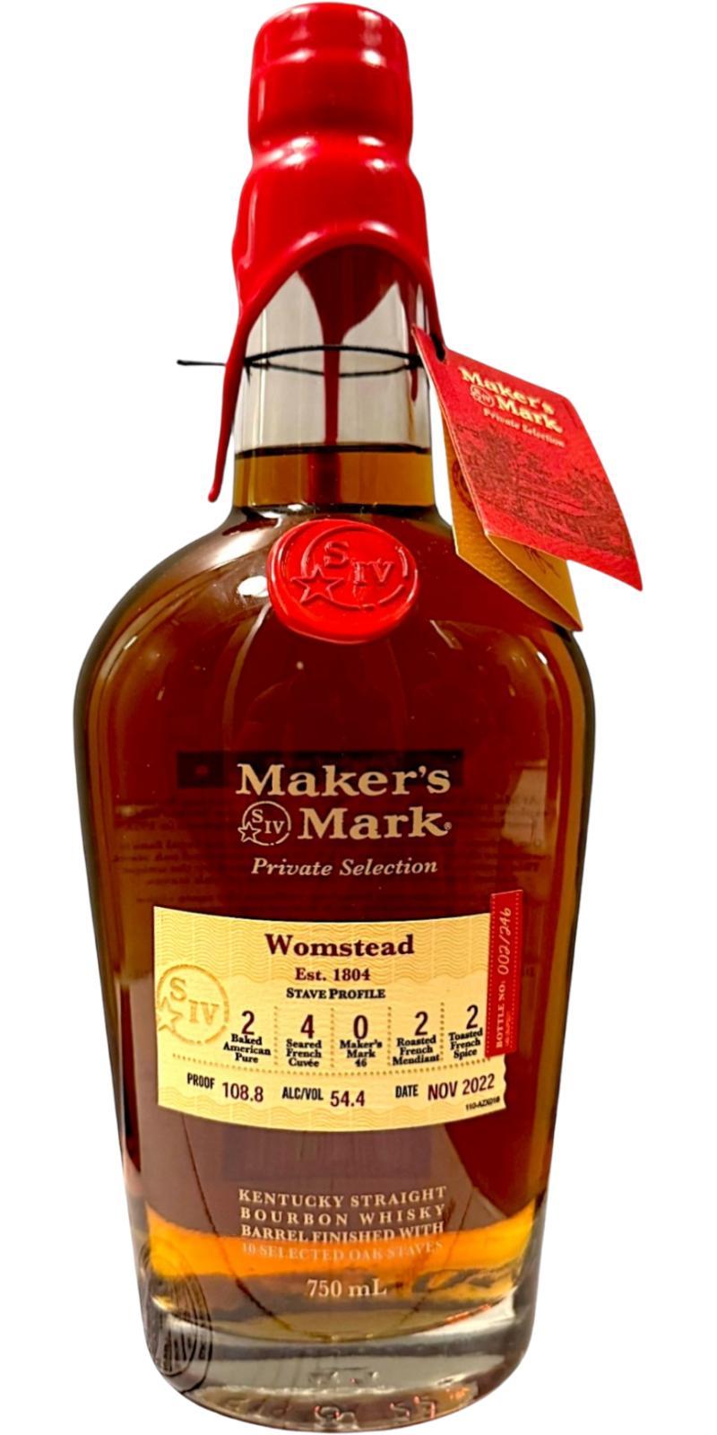 Maker's Mark Private Selection  Womstead