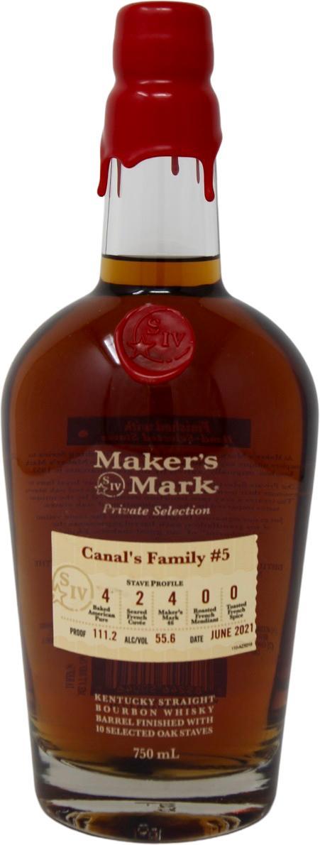 Maker's Mark Private Selection  Canal's Family #5