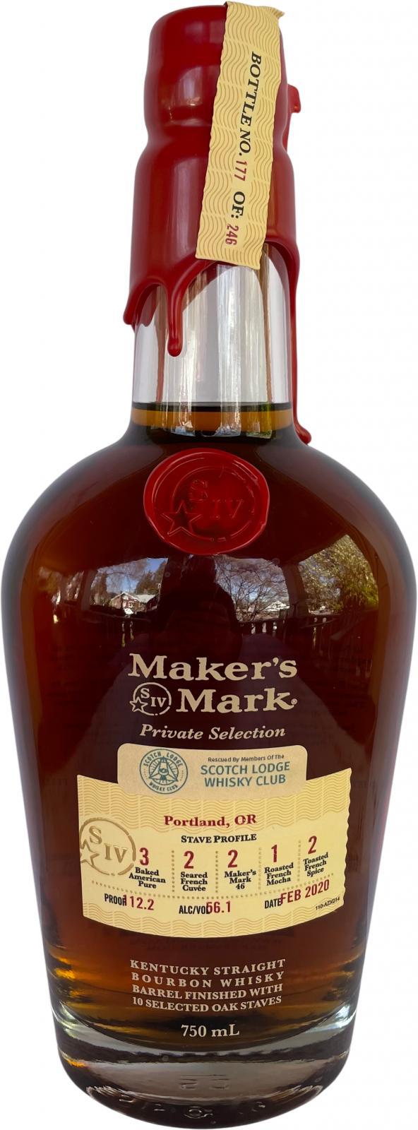 Maker's Mark Private Selection  Finished with Hand-selected Staves