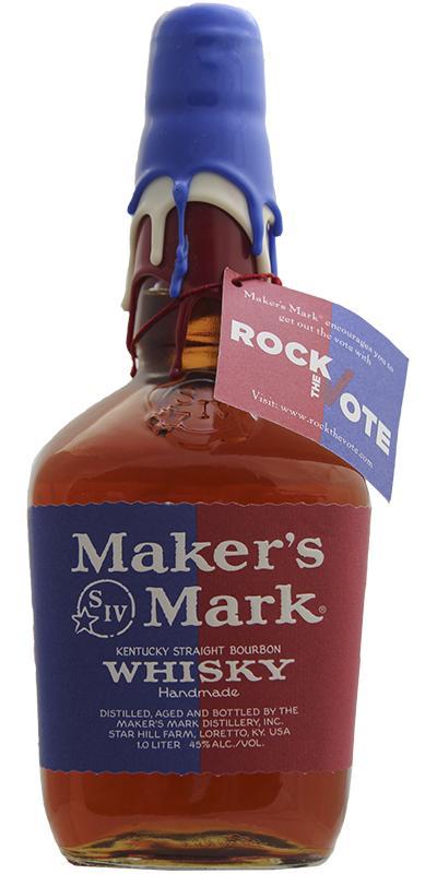 Maker's Mark Rock the Vote  Blue / White / Red Wax