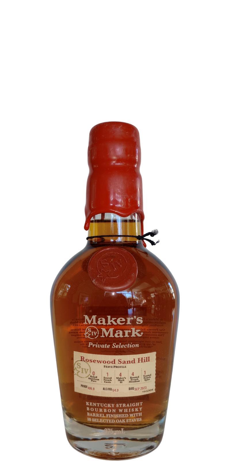 Maker's Mark Rosewood Sand Hill  Private Selection