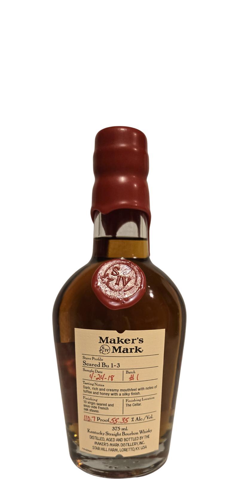 Maker's Mark Seared Bu 1-3  Batch #1