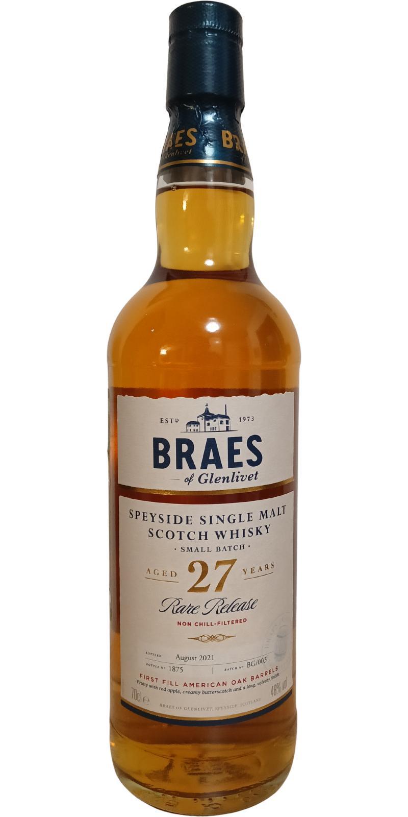 Braes of Glenlivet 27-year-old Rare Release