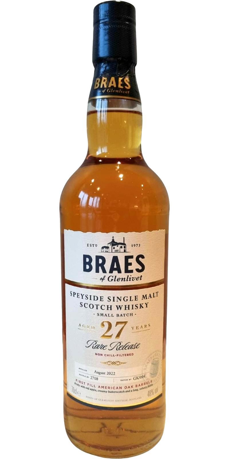 Braes of Glenlivet 27-year-old Rare Release