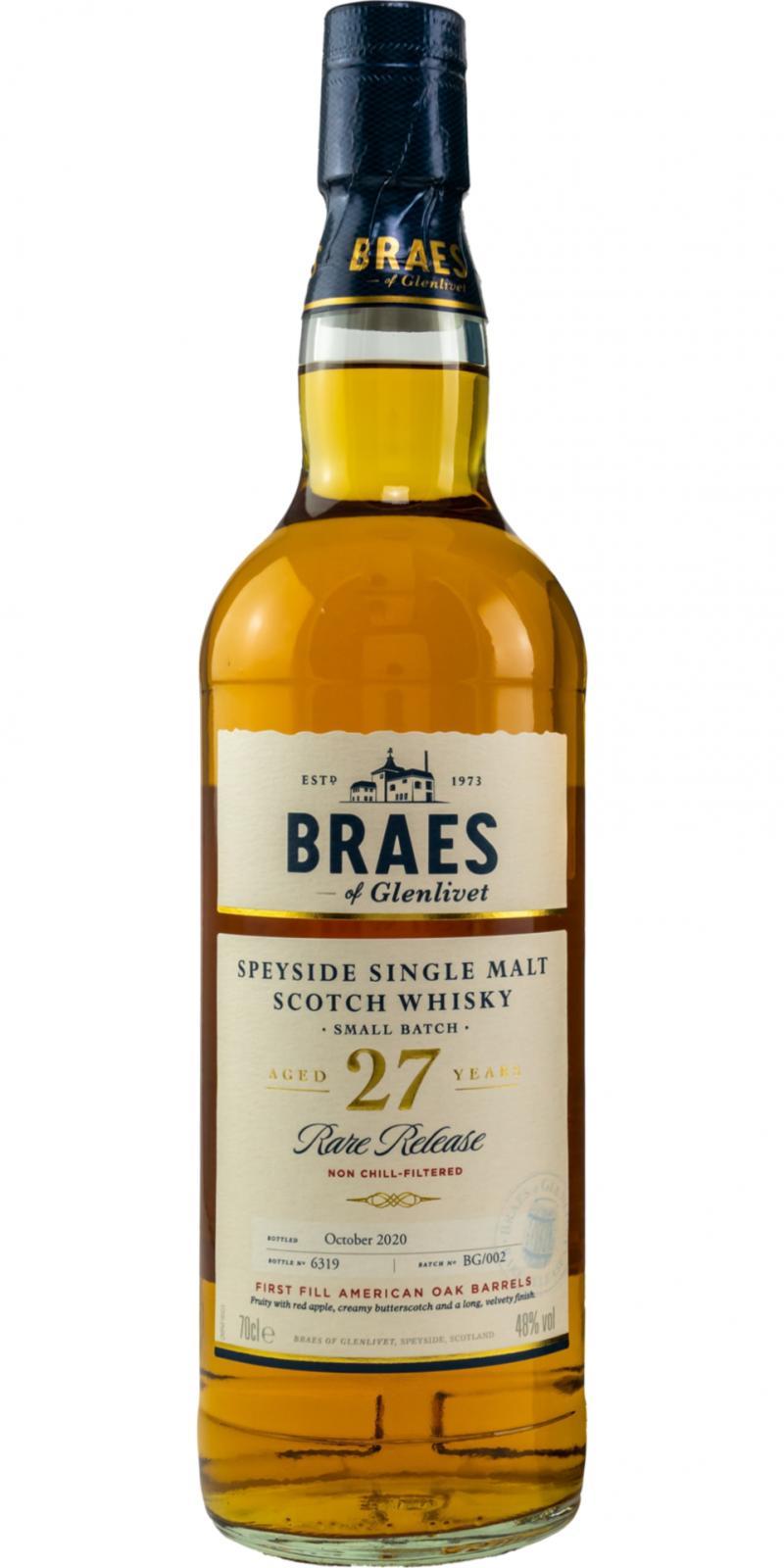 Braes of Glenlivet 27-year-old Rare Release
