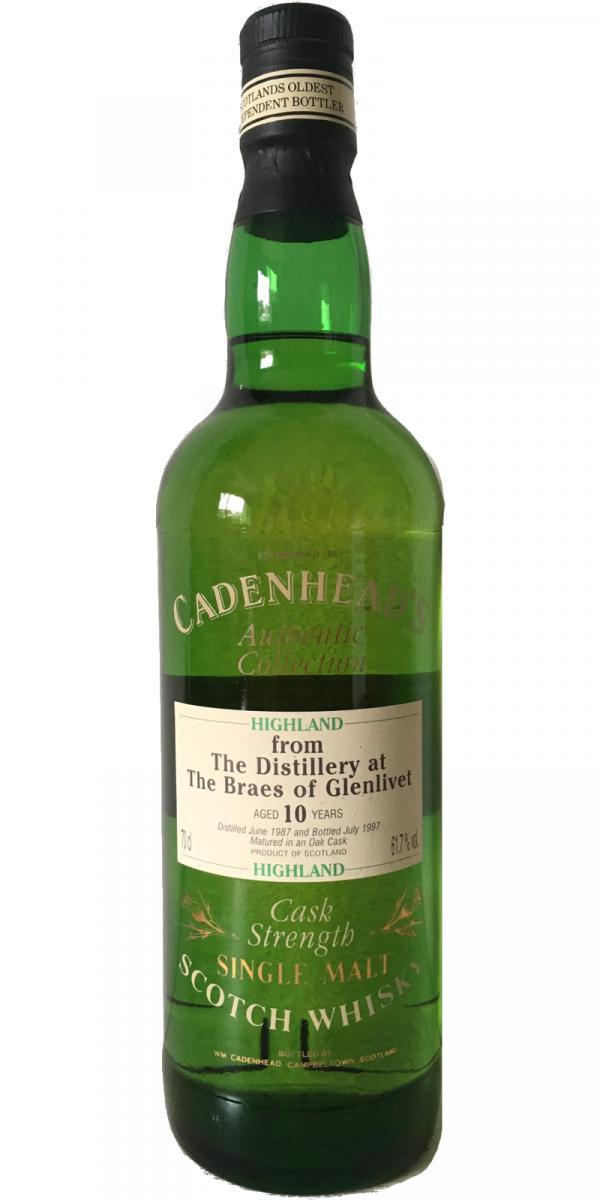 Braes of Glenlivet 1987 CA Authentic Collection