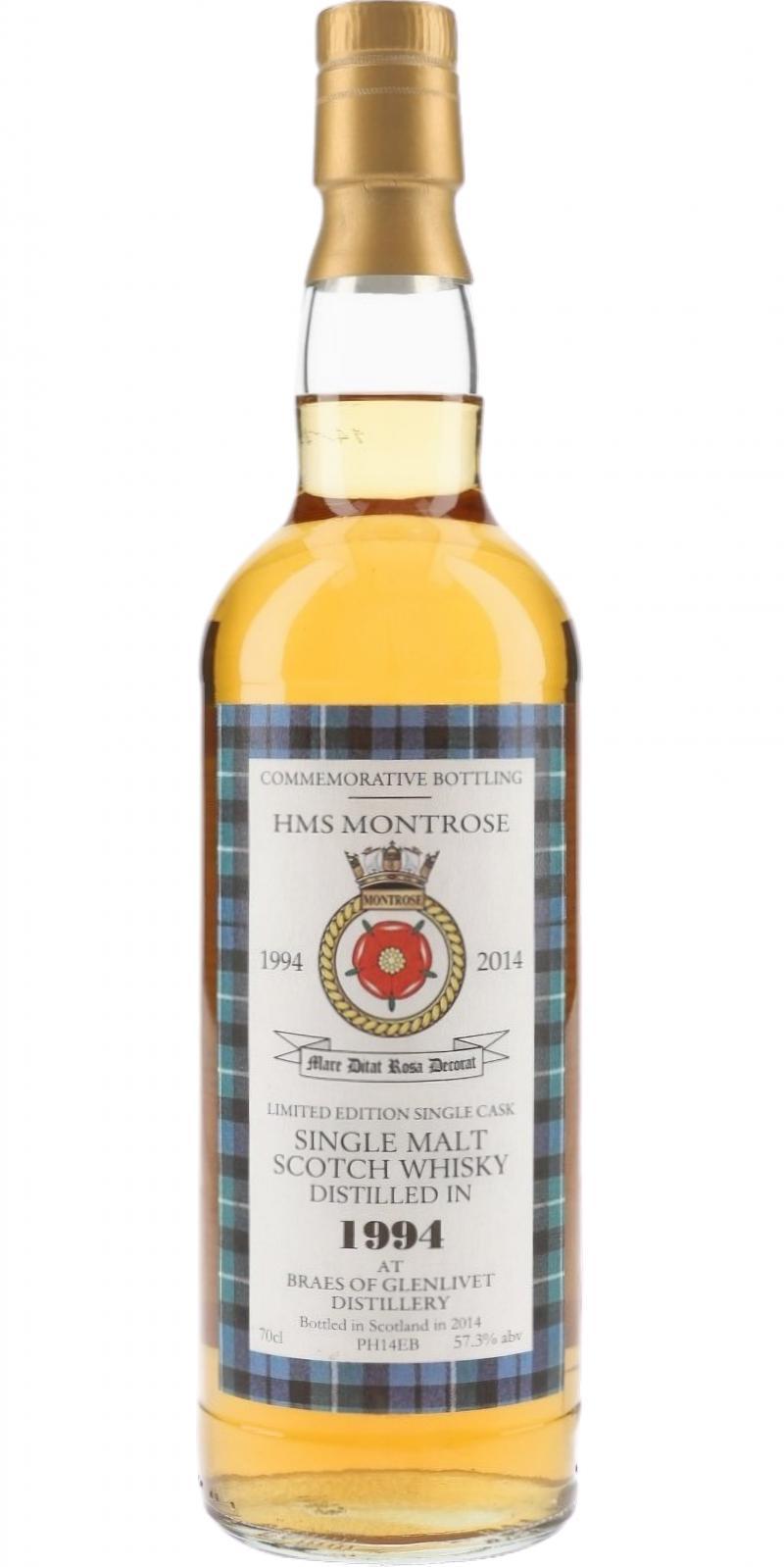 Braes of Glenlivet 1994 MMcK HMS Montrose - Commemorative Bottling