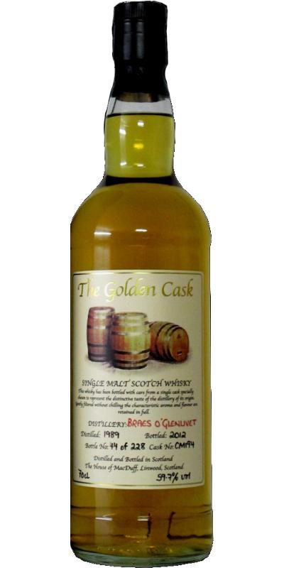 Braes of Glenlivet 1989 HMcD The Golden Cask