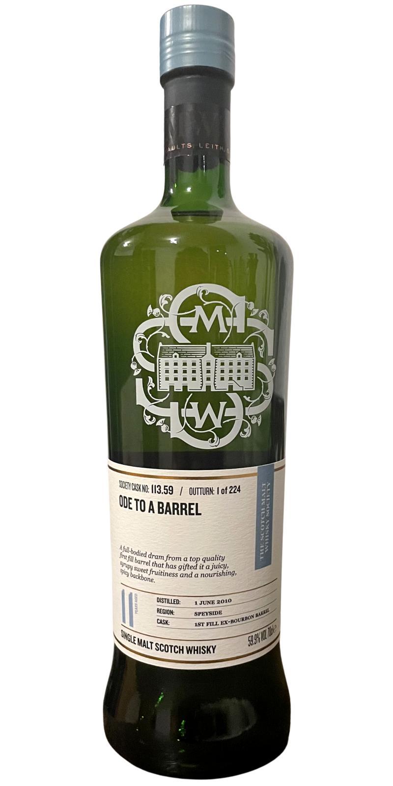Braeval 2010 SMWS 113.59 Ode to a barrel