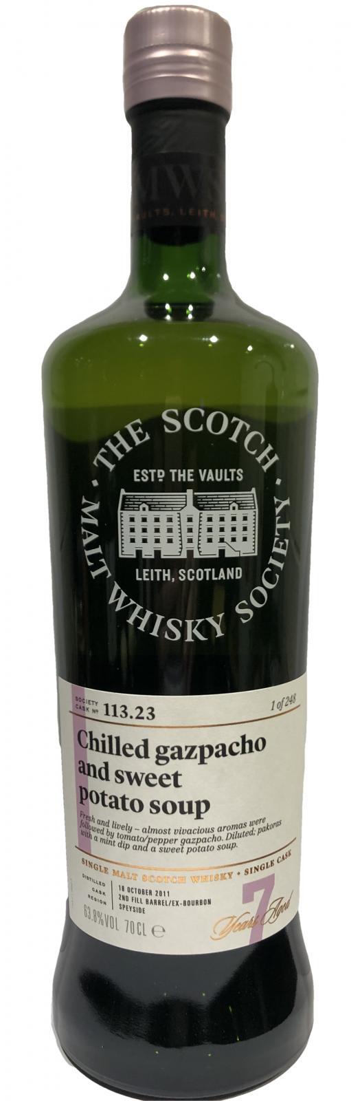 Braeval 2011 SMWS 113.23 Chilled gazpacho and sweet potato soup