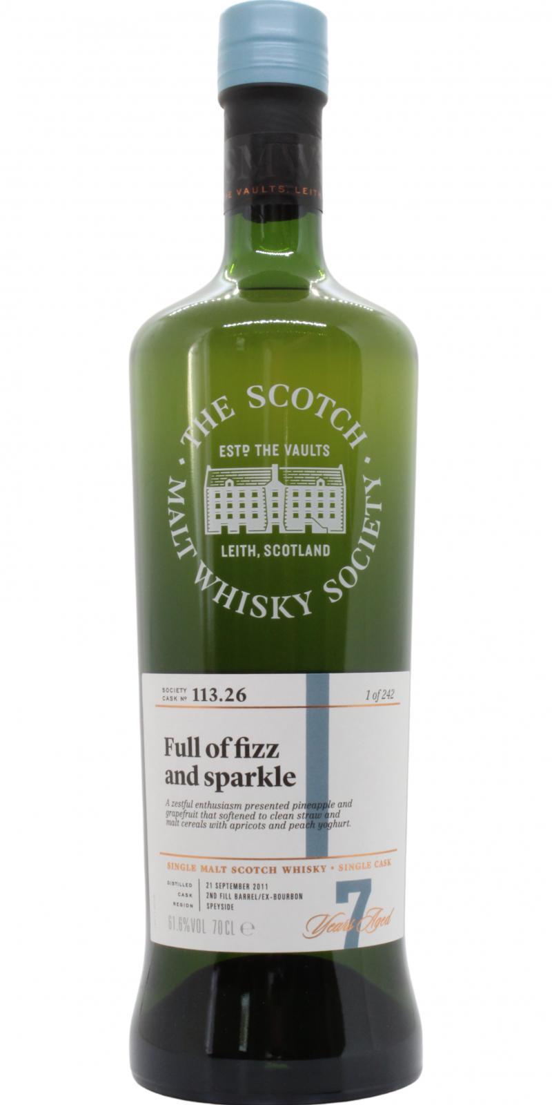 Braeval 2011 SMWS 113.26 Full of fizz and sparkle