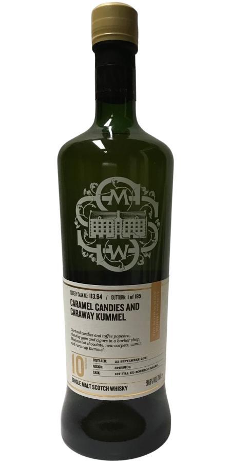 Braeval 2011 SMWS 113.64 Caramel candies and caraway kummel