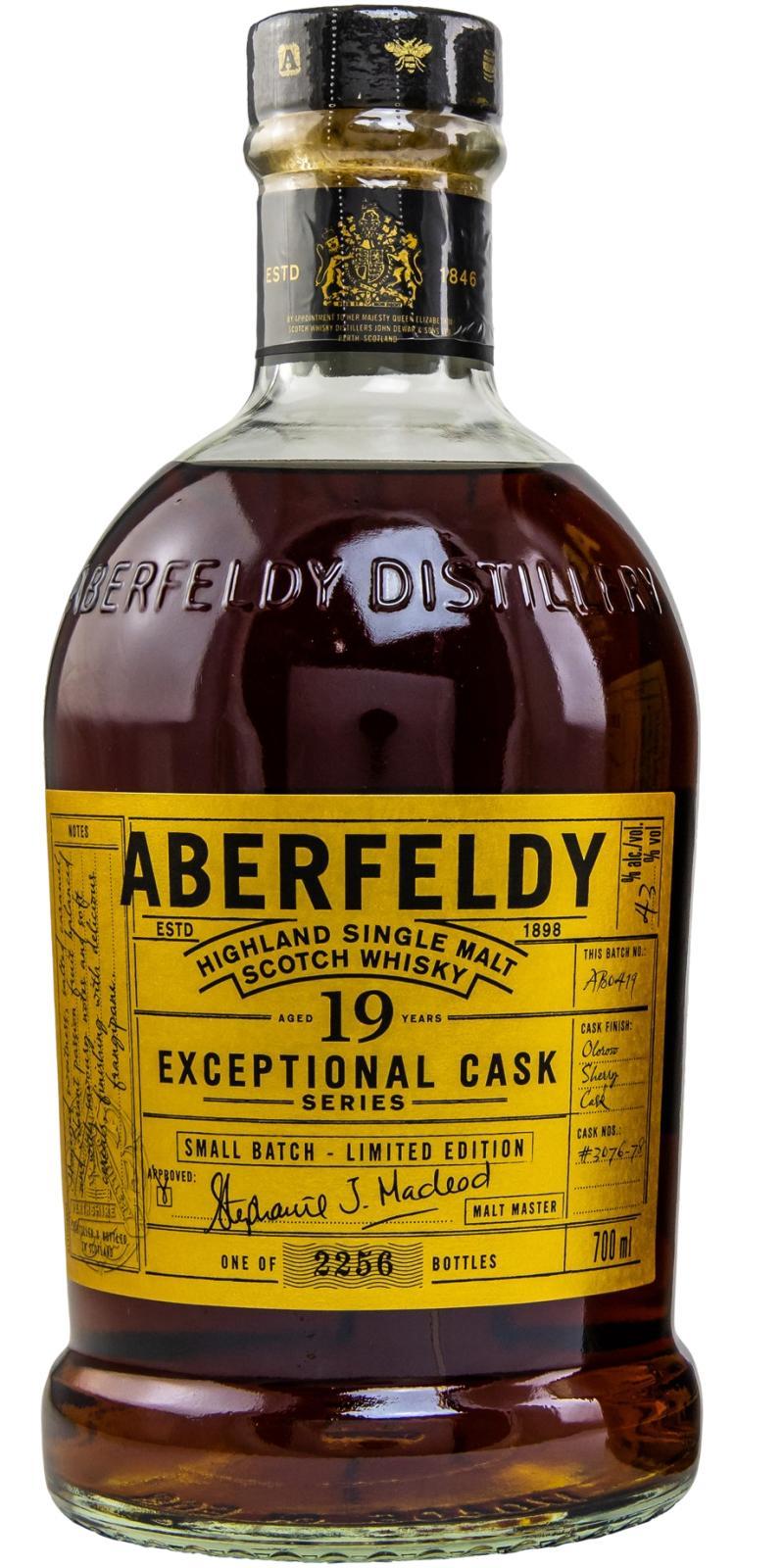 Aberfeldy 19-year-old Exceptional Cask Series