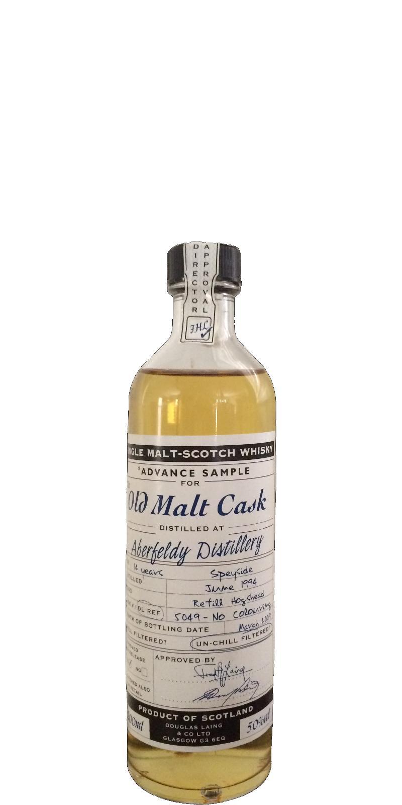 Aberfeldy 1994 DL The Old Malt Cask - Advanced Sample