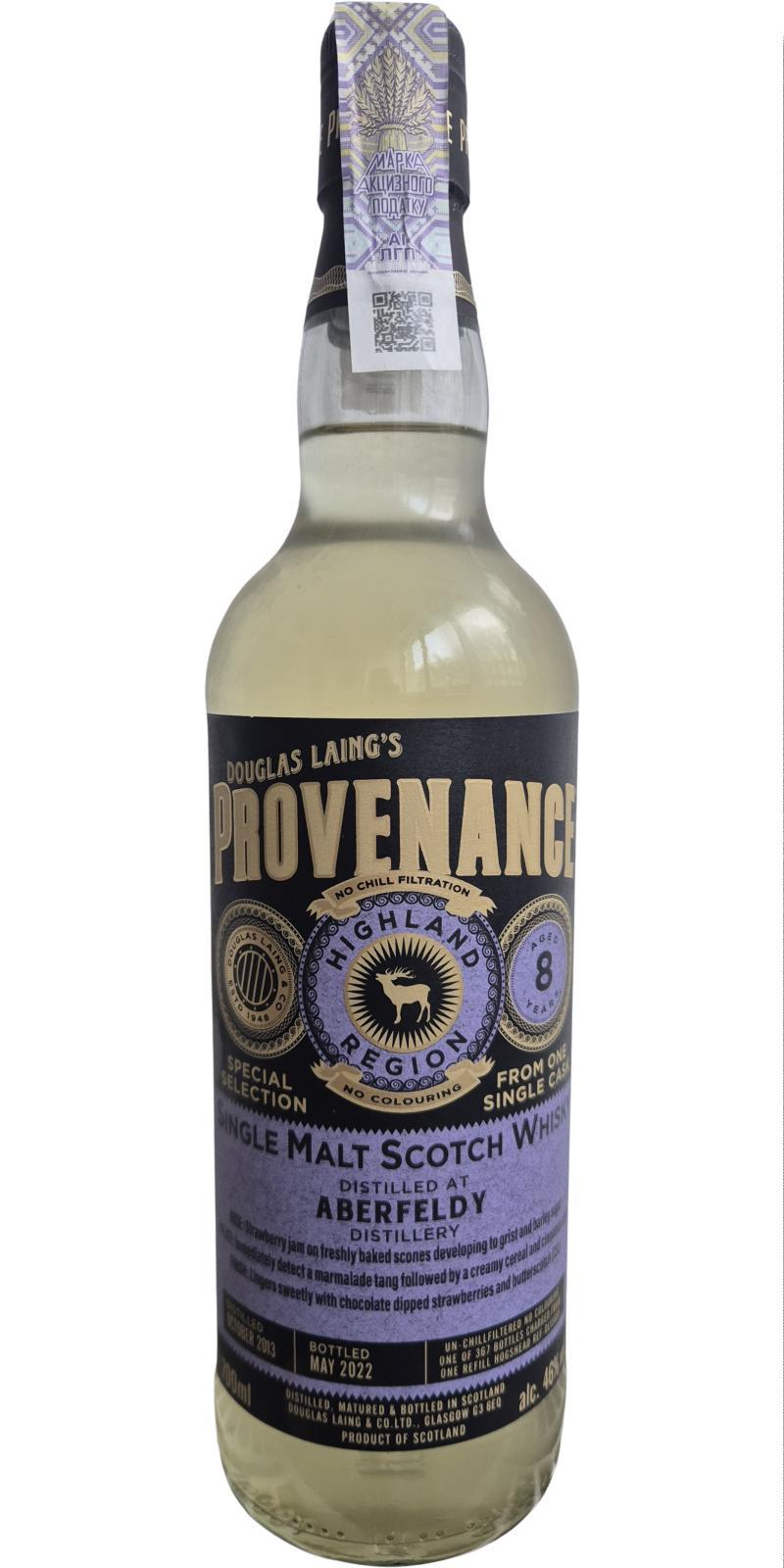 Aberfeldy 2013 DL Provenance