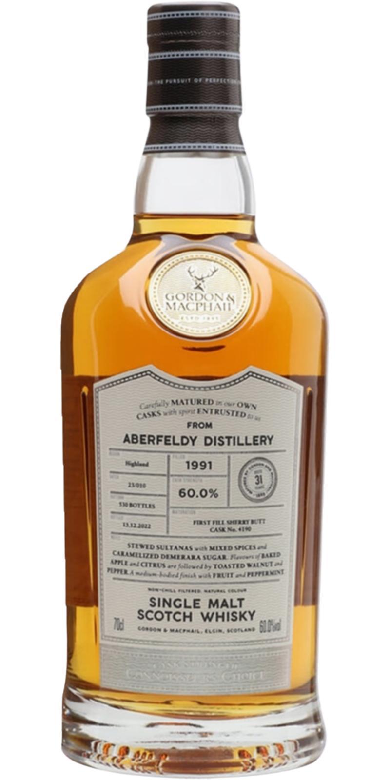 Aberfeldy 1991 GM Connoisseurs Choice - Cask Strength