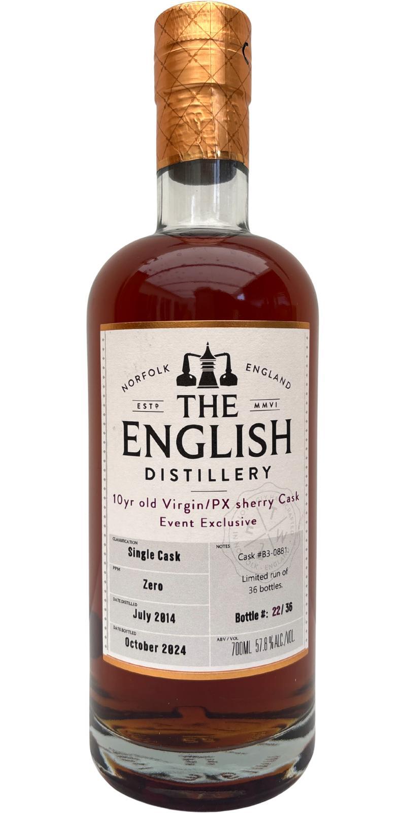 The English Whisky 10-year-old  Event Exclusive