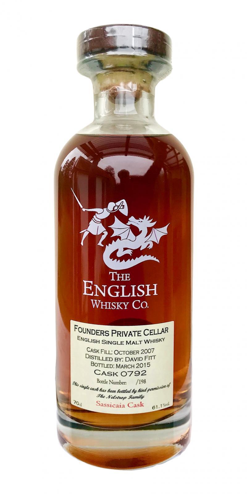 The English Whisky 2007  Founders Private Cellar