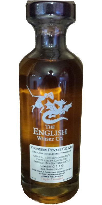 The English Whisky 2007  Founders Private Cellar