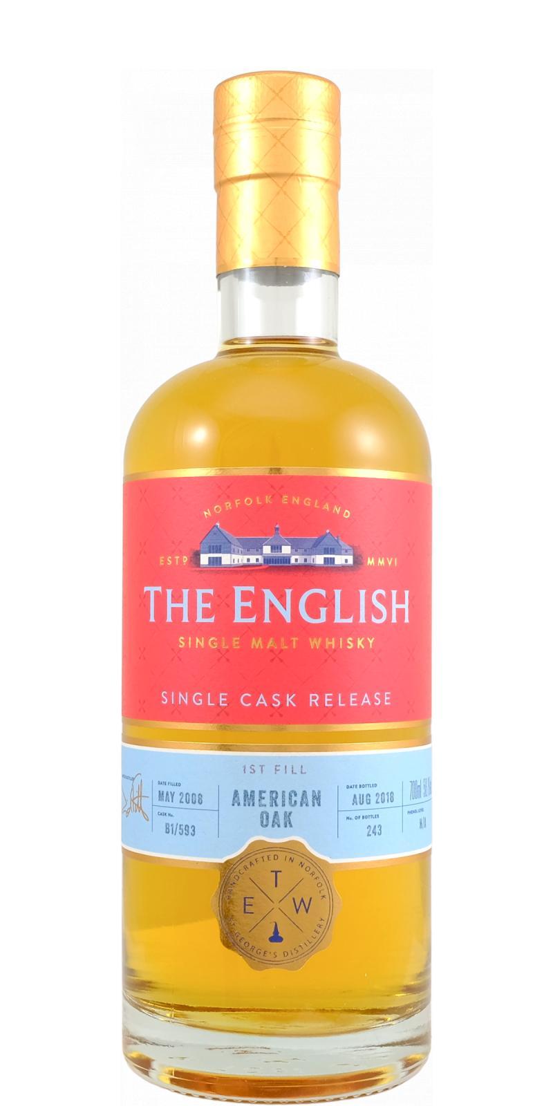 The English Whisky 2008  Single Cask Release