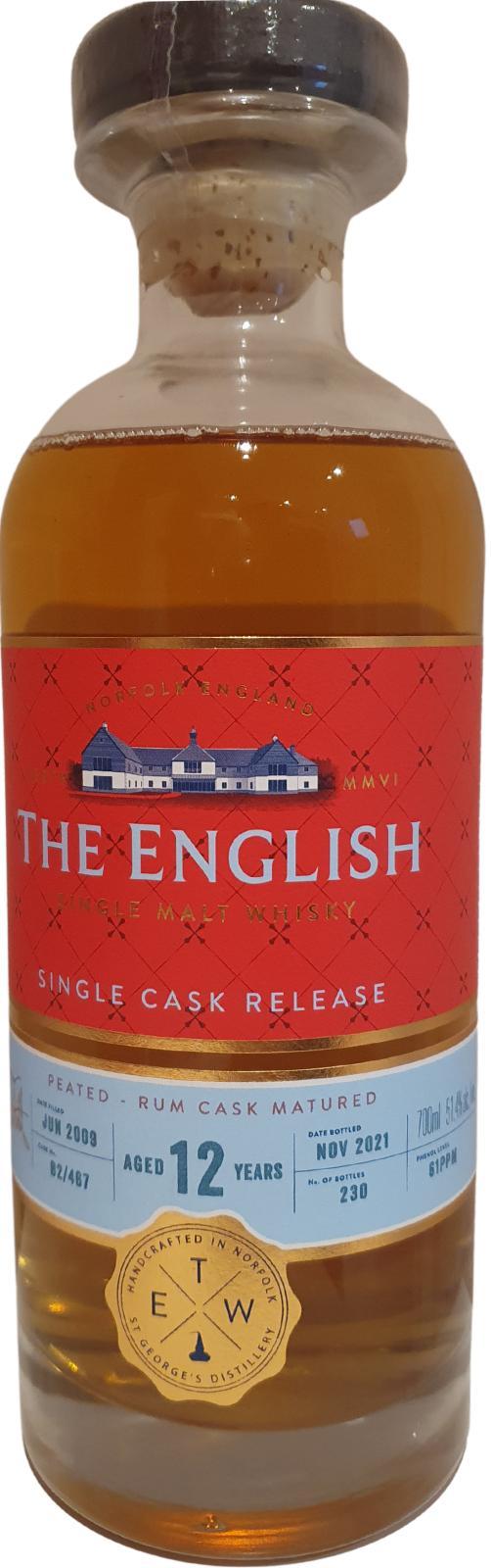 The English Whisky 2009  Single Cask Release