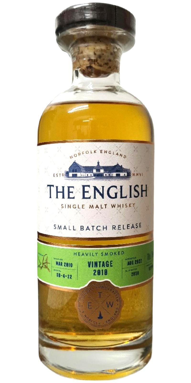 The English Whisky 2010  Heavily Smoked