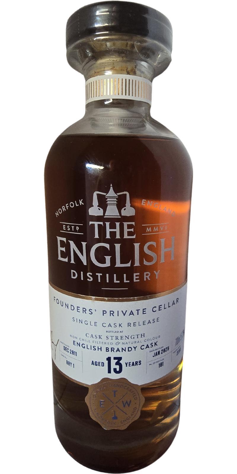 The English Whisky 2011  Founder's Private Cellar