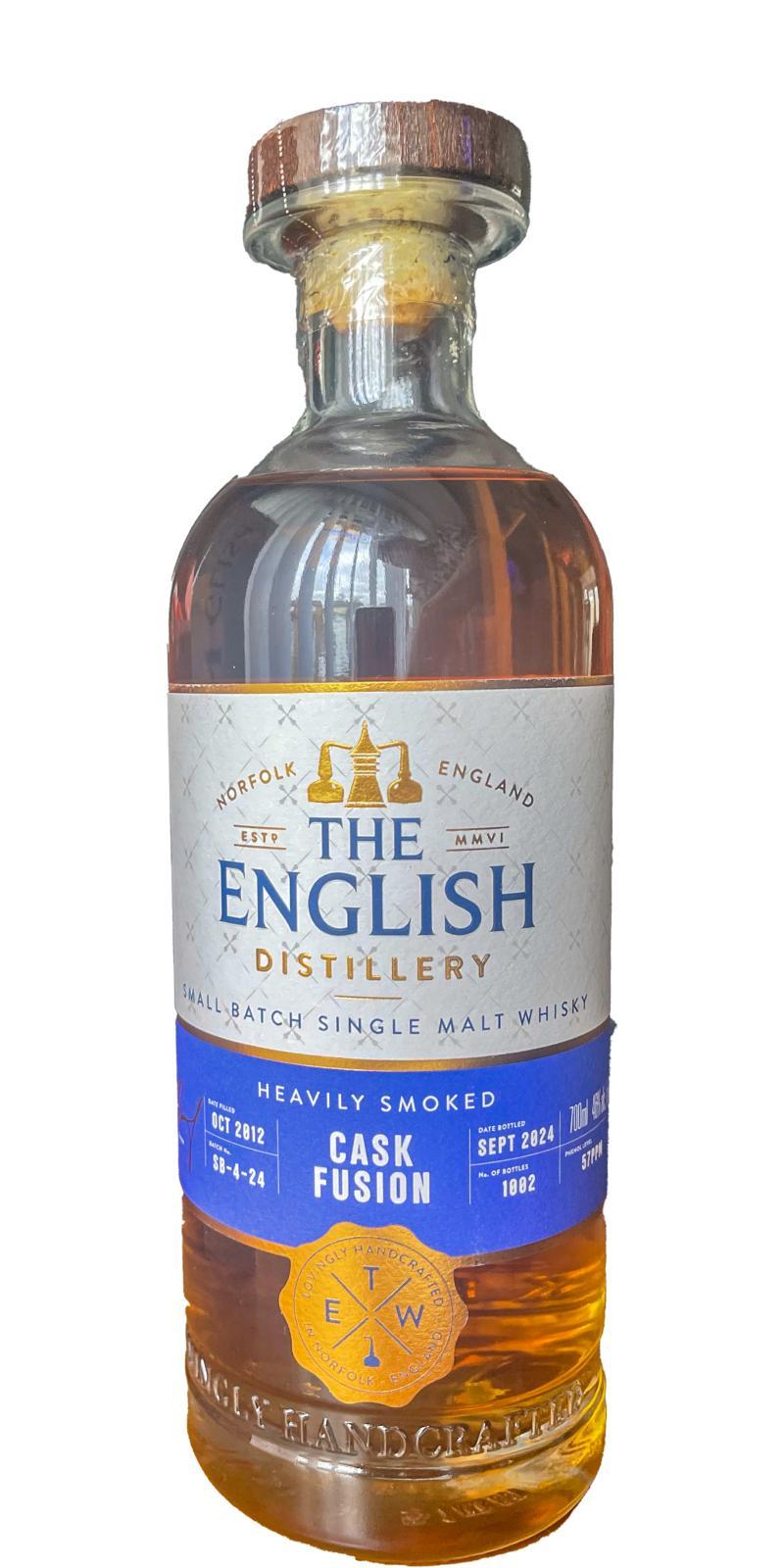 The English Whisky 2012  Heavily Smoked Cask Fusion