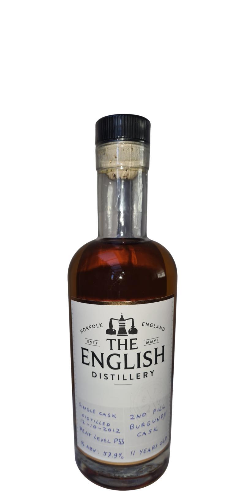 The English Whisky 2012  Handfilled at Distillery