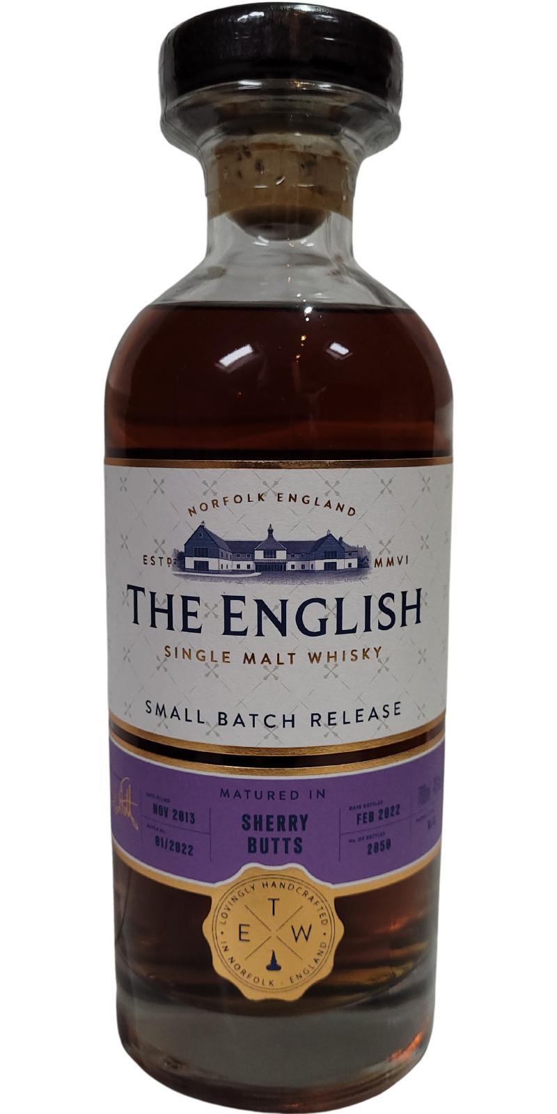 The English Whisky 2013  Small Batch Release
