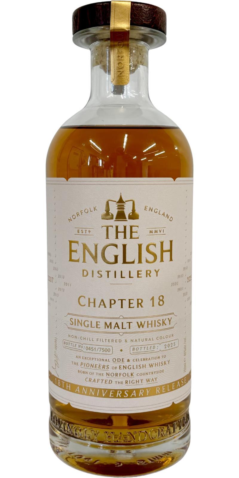 The English Whisky Chapter 18  18th Anniversary Release