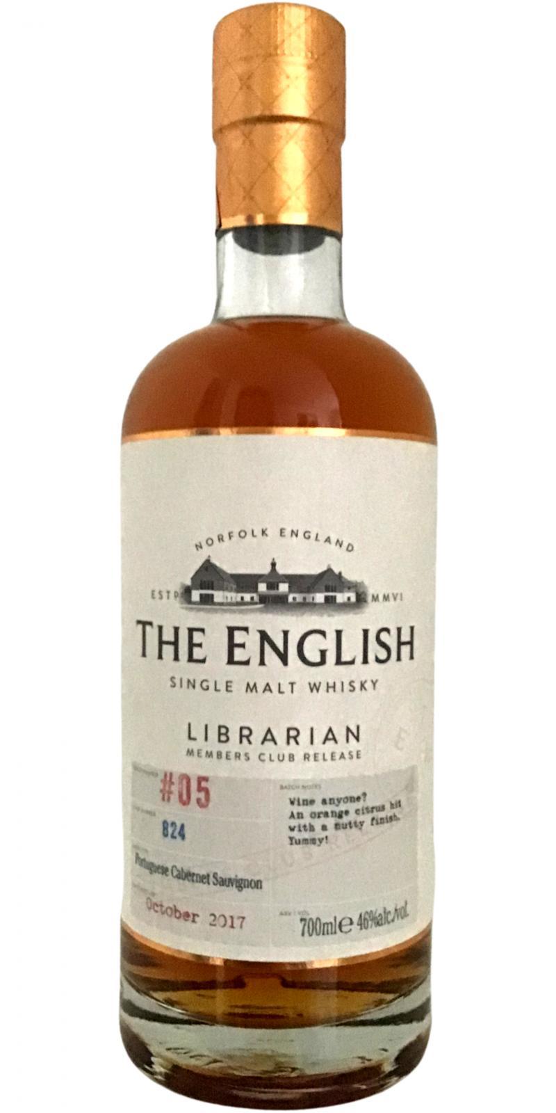 The English Whisky Members Club Release Batch #05  Librarian Members Club Release