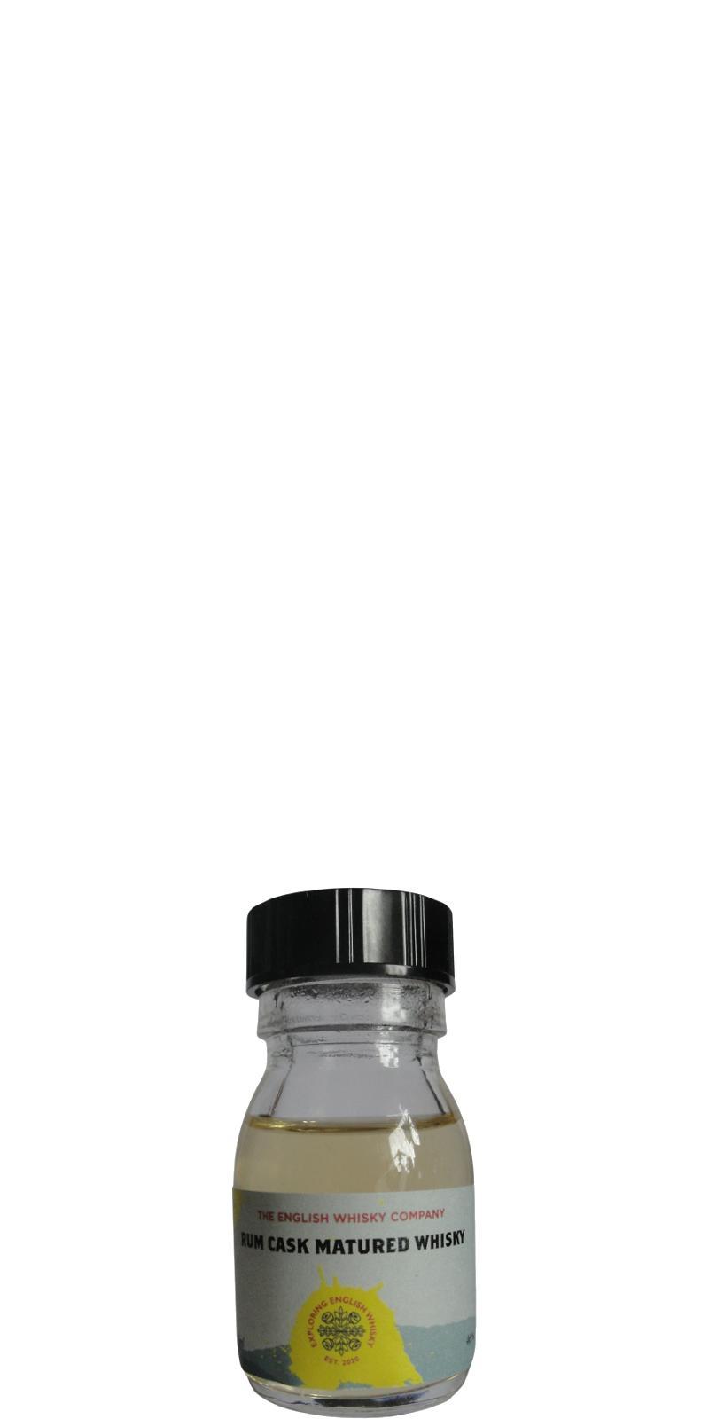 The English Whisky Rum Cask Matured Whisky TDT  Sample