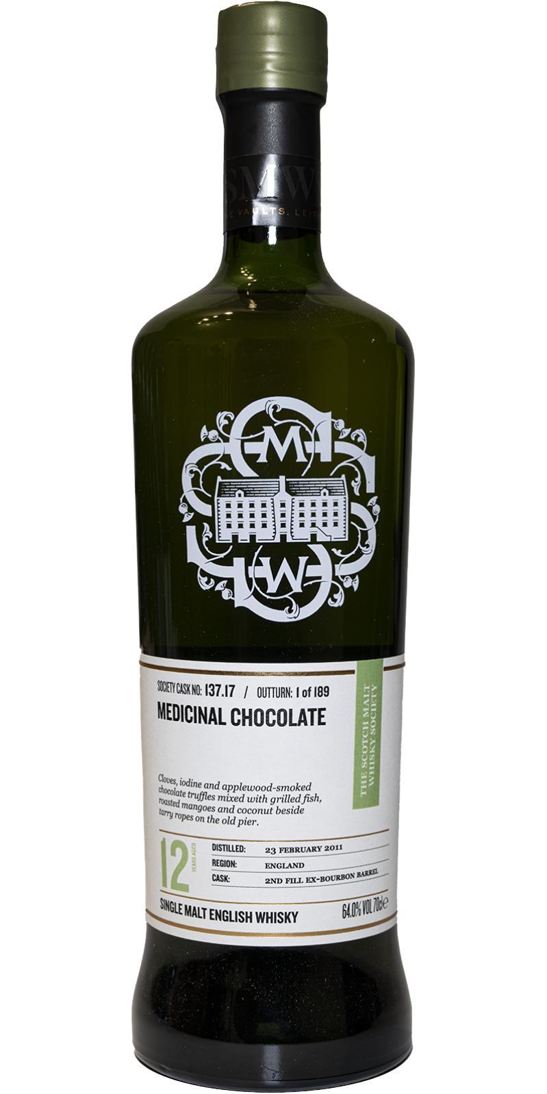 The English Whisky 2011 SMWS 137.17  Medicinal chocolate