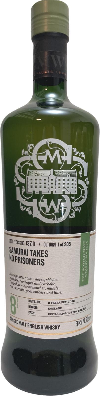 The English Whisky 2012 SMWS 137.11  Samurai takes no prisoners