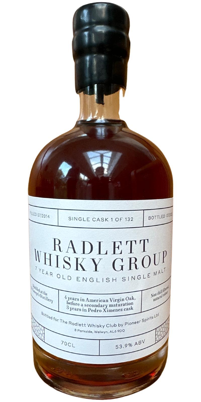 The English Whisky 2014 UD  Single Cask Bottling