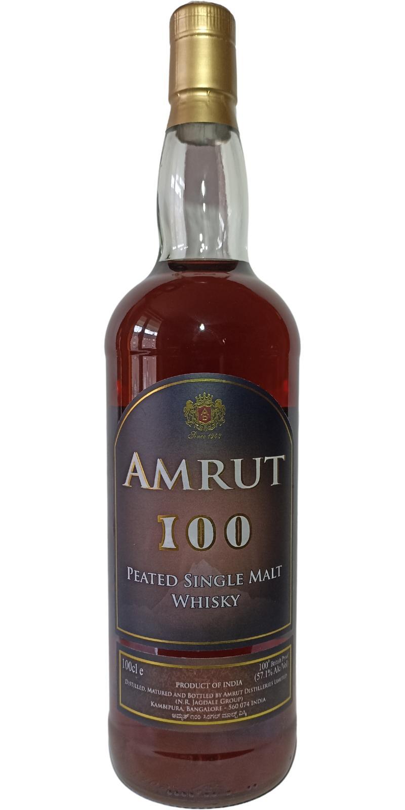 Amrut 100  Peated Single Malt