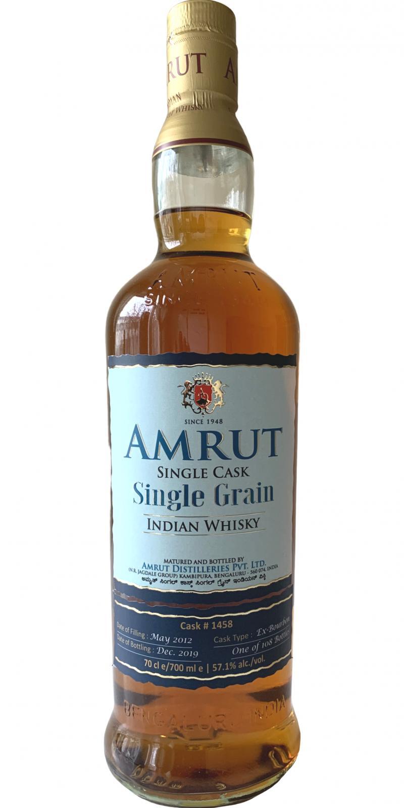 Amrut Single Grain  Single Cask