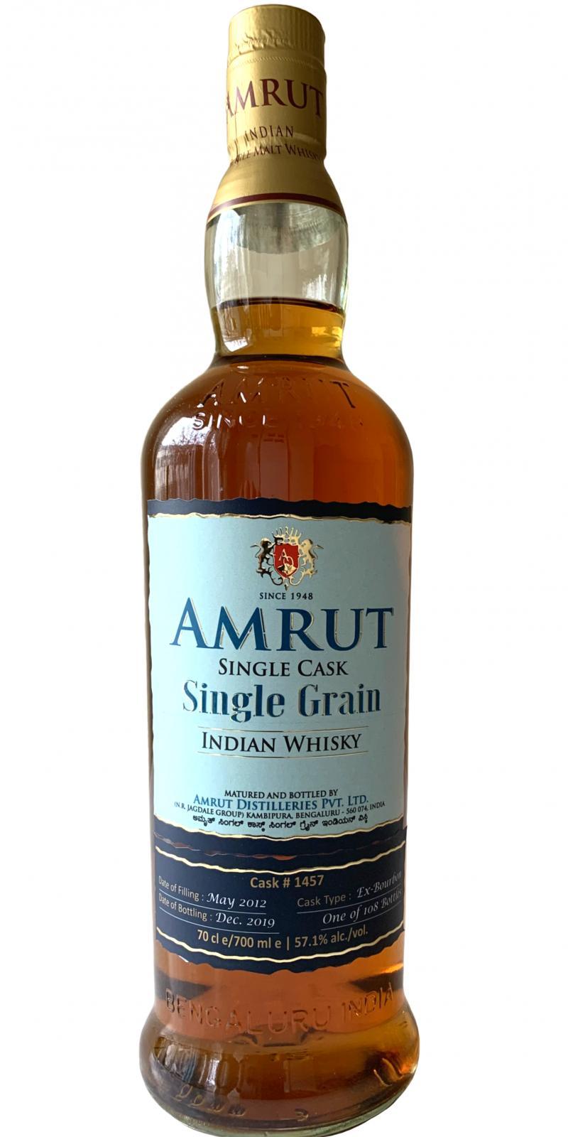 Amrut Single Grain  Single Cask