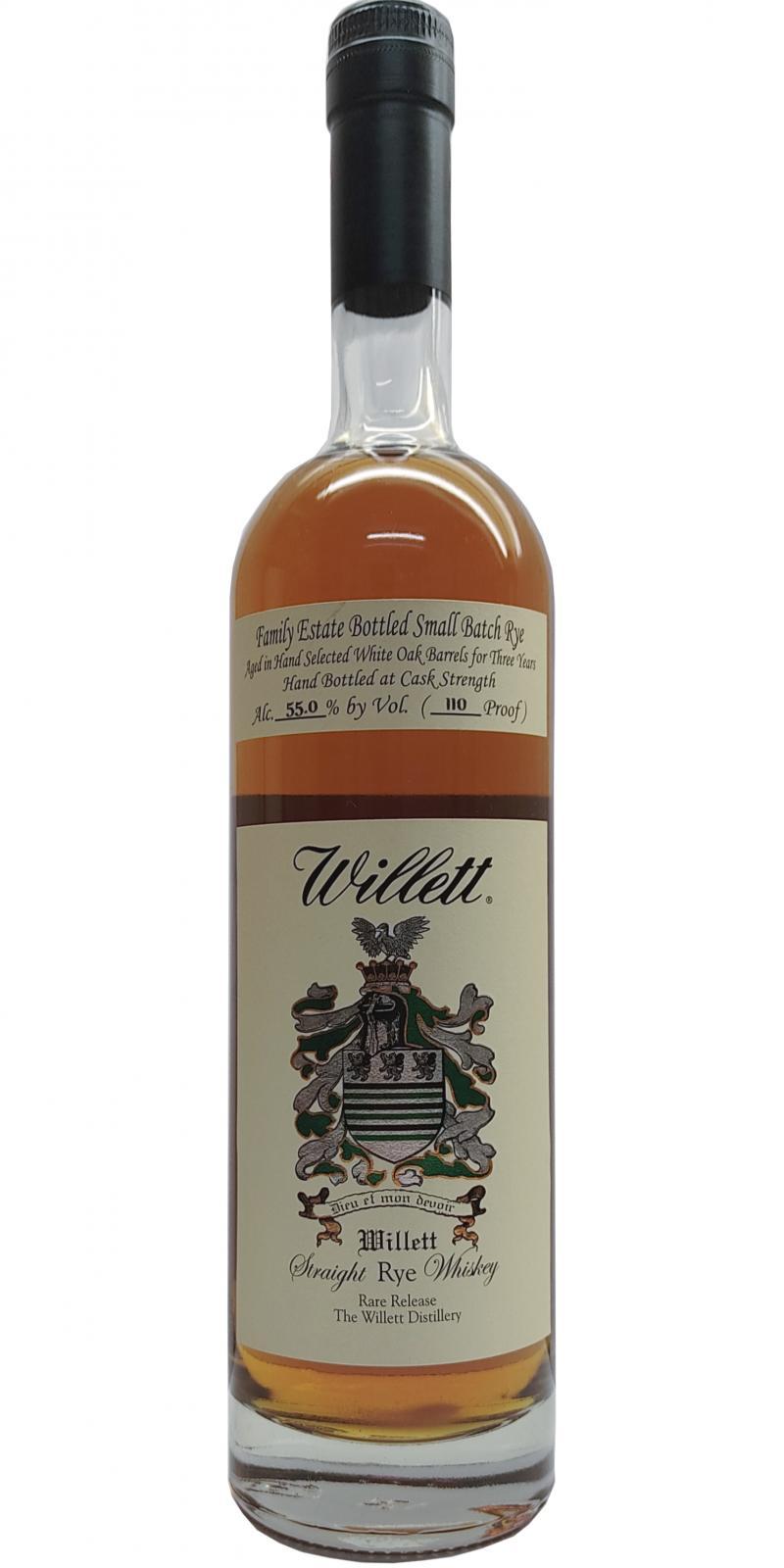 Willett 03-year-old  Family Estate Bottled Small Batch Rye