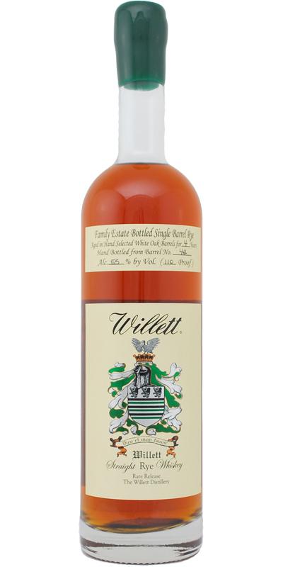 Willett 04-year-old  Family Estate Bottled Single Barrel Rye