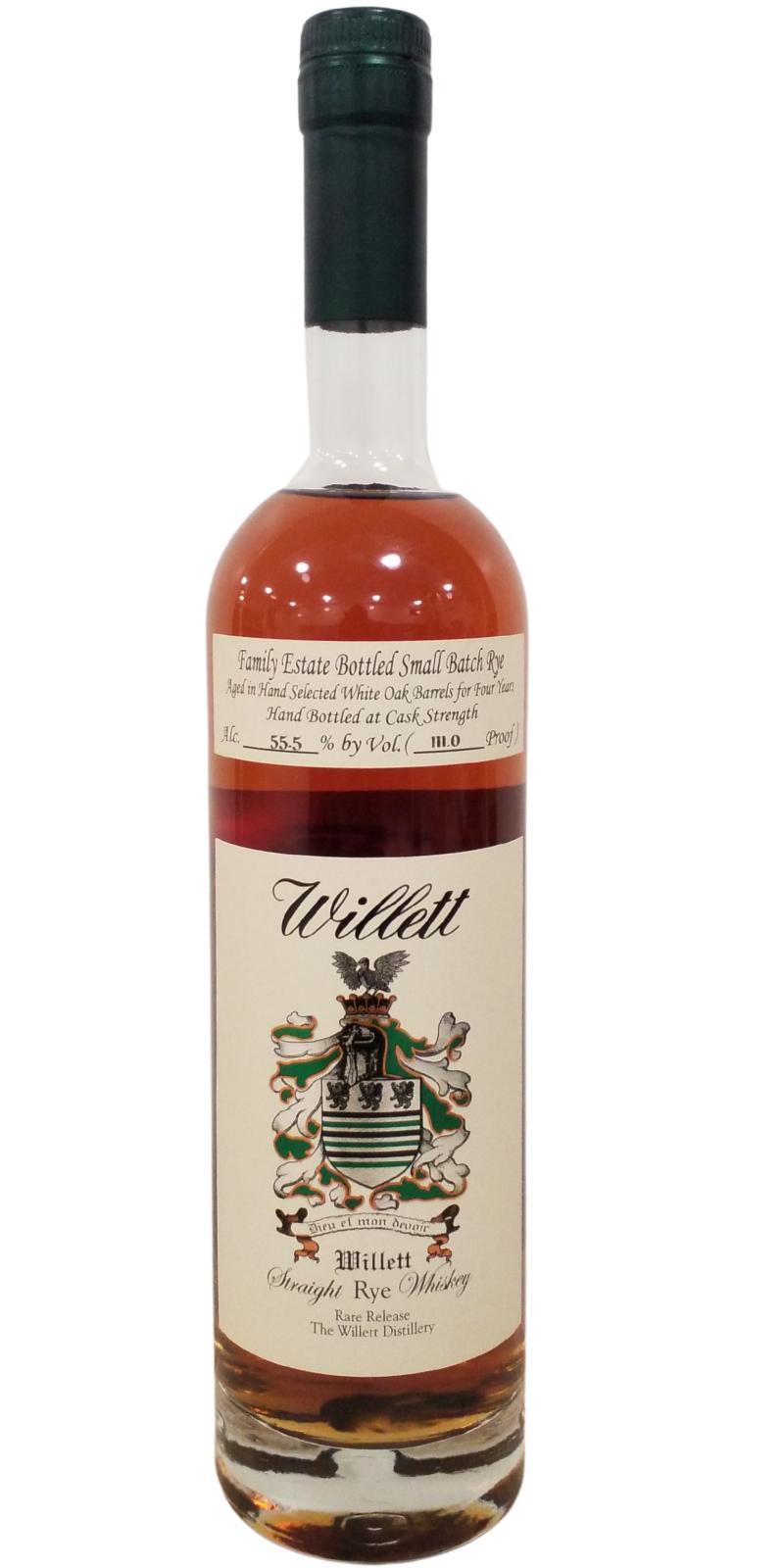 Willett 04-year-old  Straight Rye Whiskey