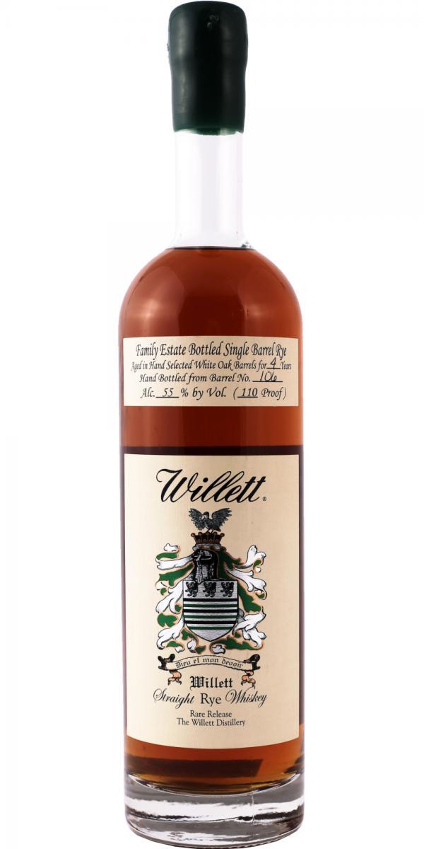 Willett 04-year-old  Family Estate Bottled Single Barrel Rye