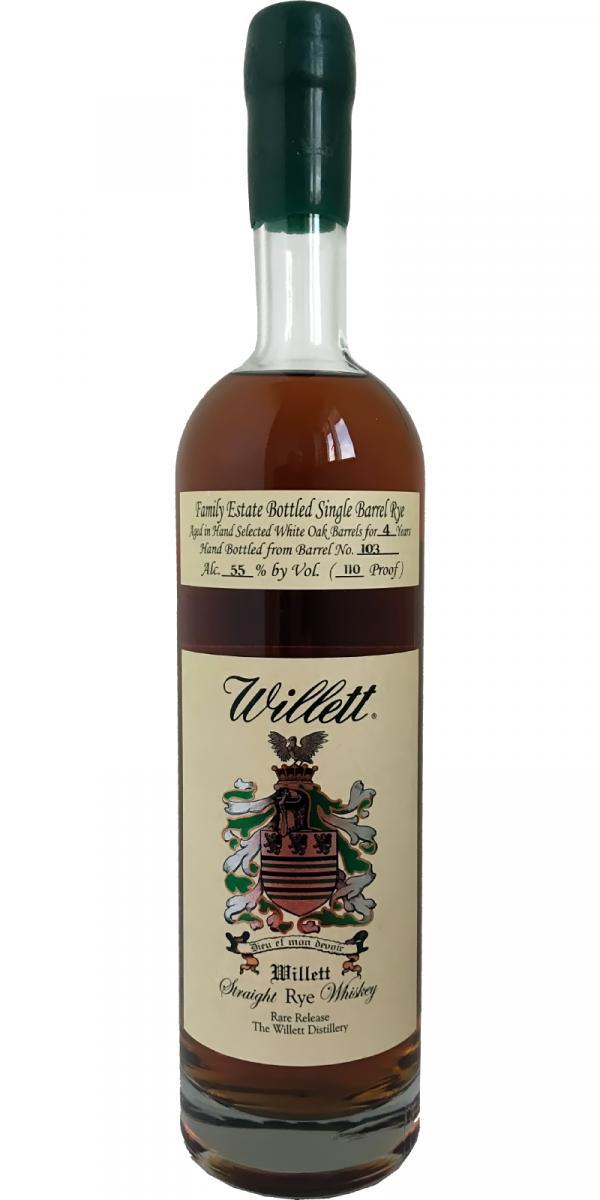 Willett 04-year-old  Family Estate Bottled Single Barrel Rye