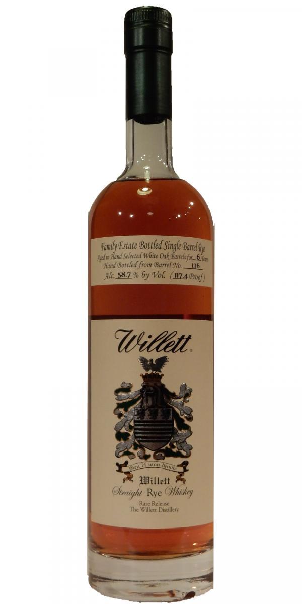 Willett 06-year-old  Family Estate Bottled Single Barrel Rye