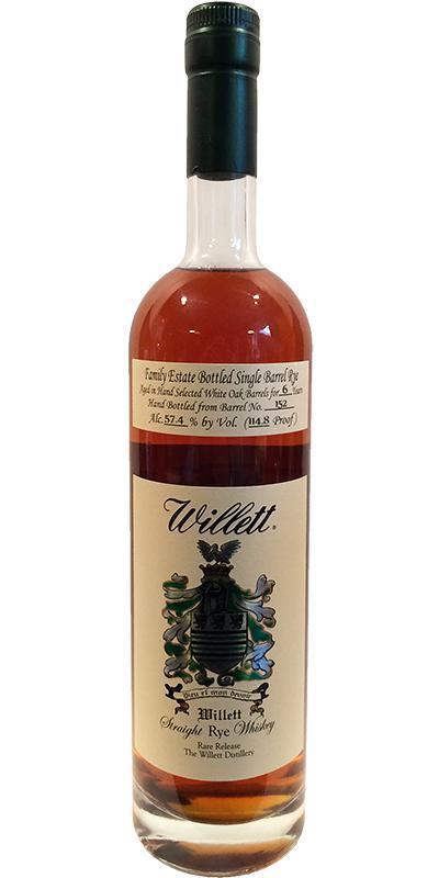 Willett 06-year-old  Family Estate Bottled Single Barrel Rye