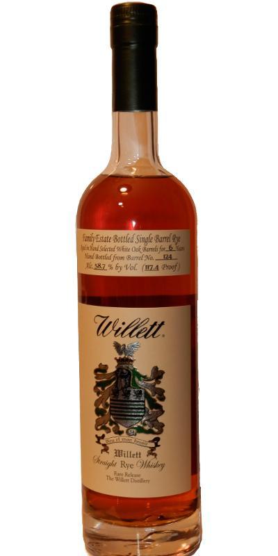 Willett 06-year-old  Family Estate Bottled Single Barrel Rye