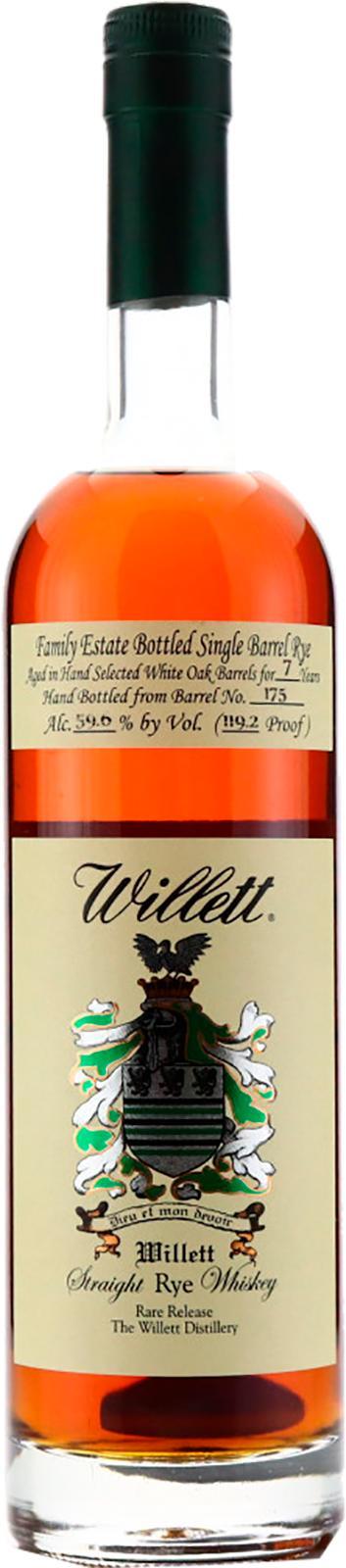 Willett 07-year-old  Family Estate Bottled Single Barrel Rye
