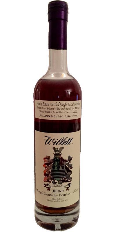 Willett 12-year-old  Family Estate Bottled Single Barrel Bourbon