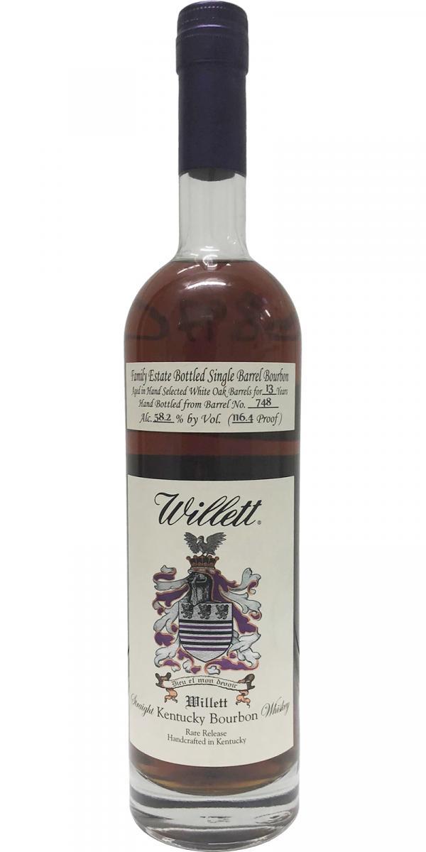 Willett 13-year-old  Family Estate Bottled Single Barrel Bourbon